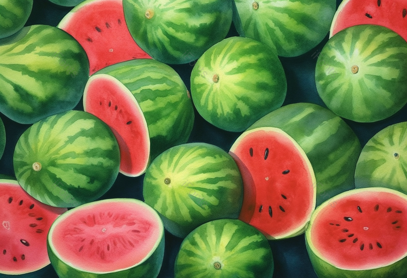 水果西瓜绿皮红肉手绘背景,插画/手绘图,插画/手绘图库,插画/手绘图下载,插画/手绘